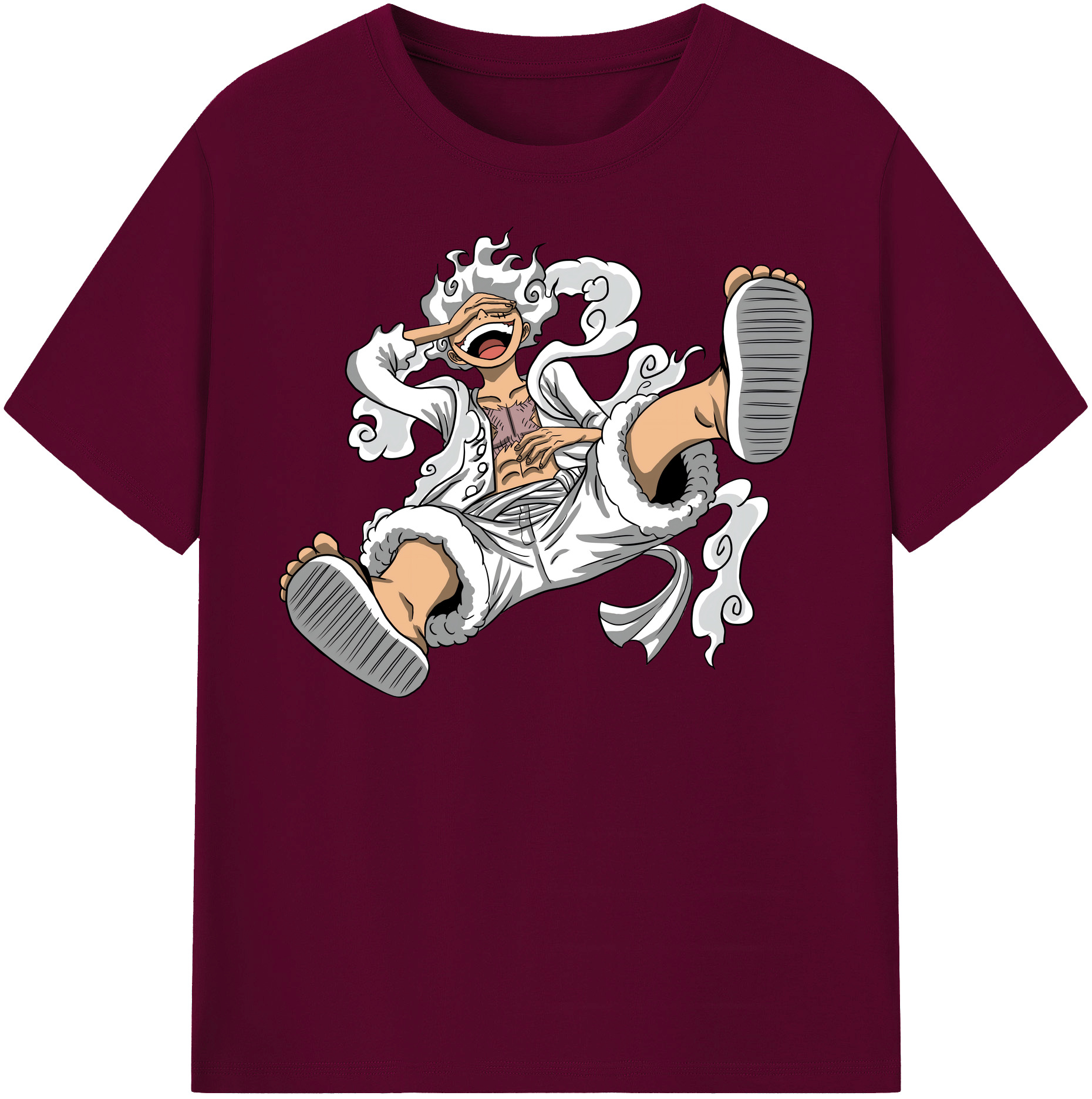 ワンピース モンキー・D・ルフィ ONE PIECE Monkey D. Luffy レディースカジュアルプリントTシャツ（綿100％）